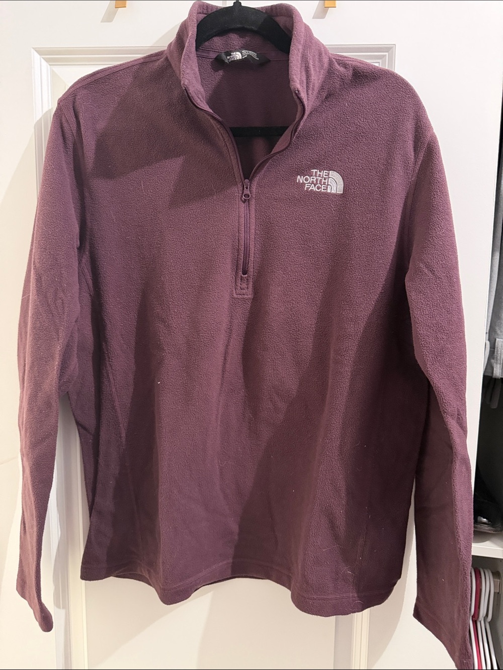 The North Face Men’s Purple Half-Zip Fleece Pullover
